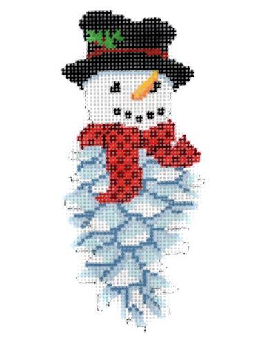 5122 - Pinecone Snowman Ornament