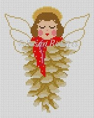 5123 - Pinecone Angel Ornament