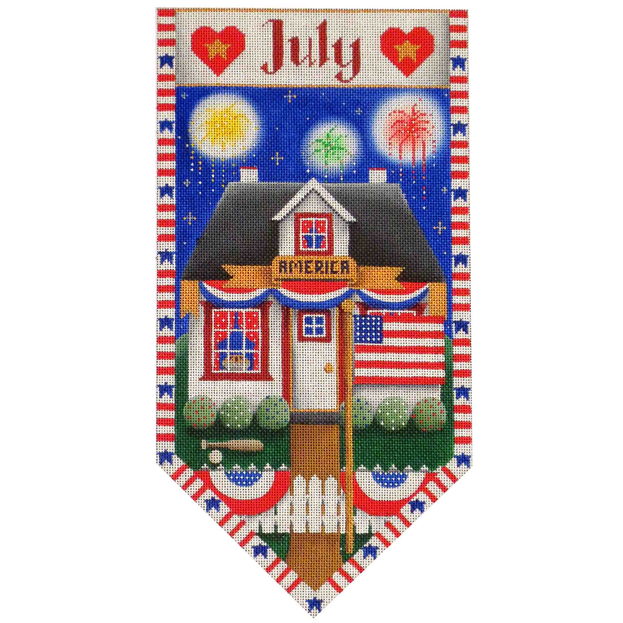 529G - July Cottage Banner