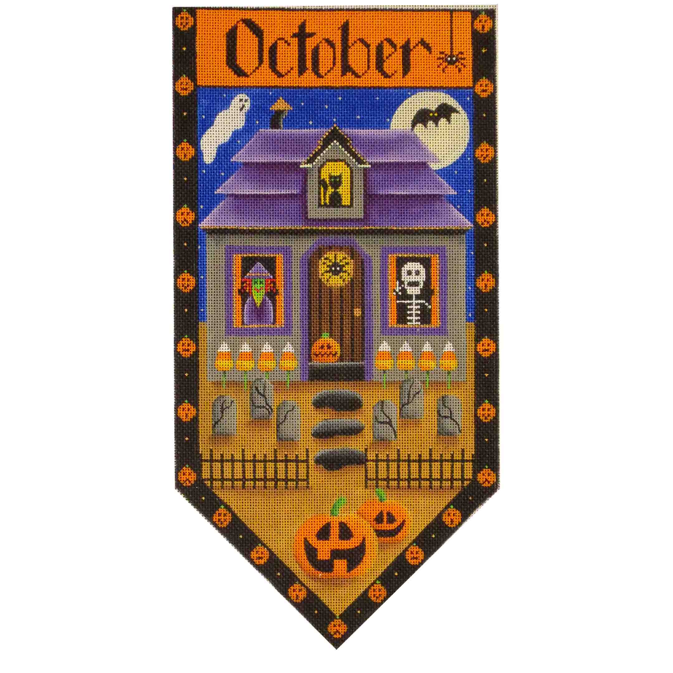 529J - Halloween Cottage Banner