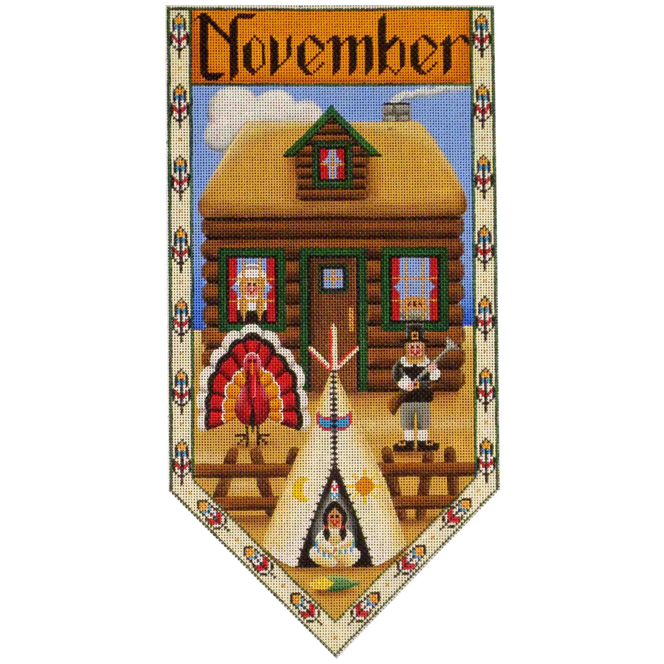 529K - Thanksgiving Cottage Banner