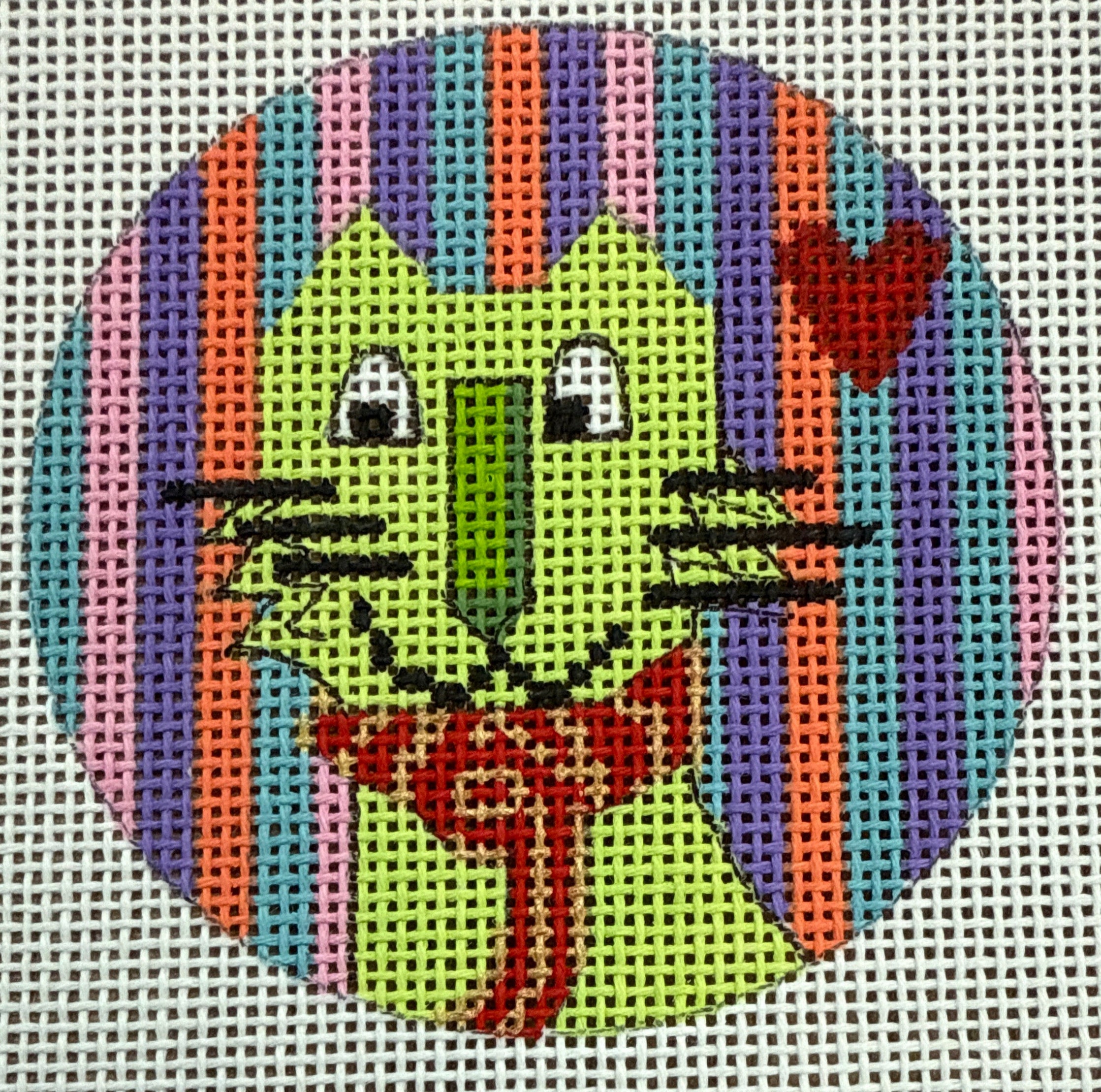 PM802 - Luggage Tag - Green Cat