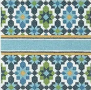 P-18 - Portuguese Tiles - 4" Square - Turquoise