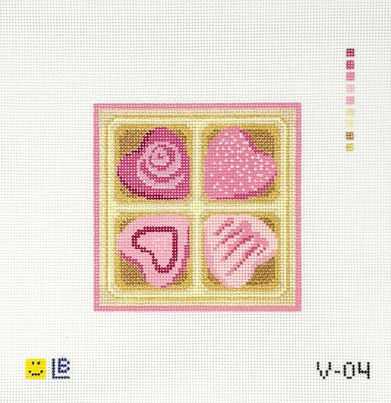 V-04 - 4-Piece Pink Hearts Box