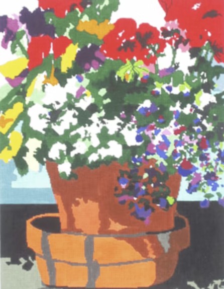 5603 - Terra Cotta Pot and Lots of Flowers