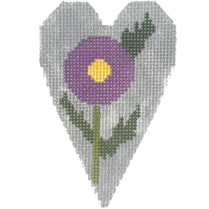 ND563K - Fall Purple Flower Heart