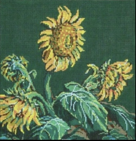 5904 - Sunflowers on Green