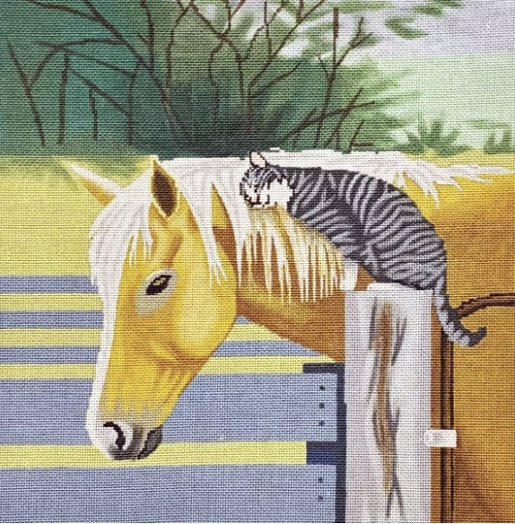60006 - Horse and Barn Cat
