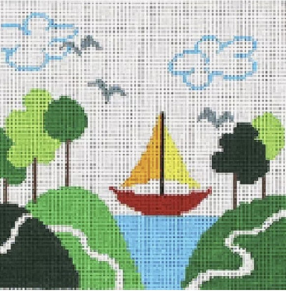 6093 - Sailing Scene Square