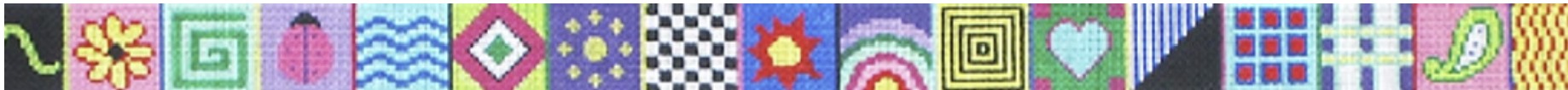 6231 - Belt, Bright Geometric Squares