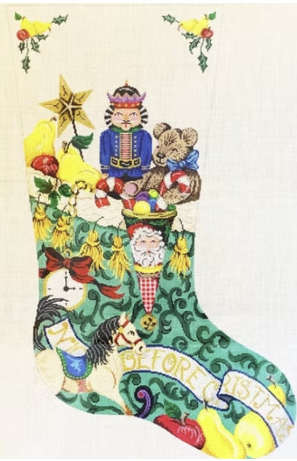 6250 - Victorian on Green Stocking
