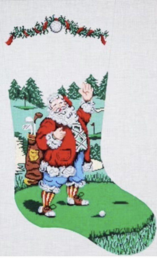 6252 - Golfing Santa Stocking