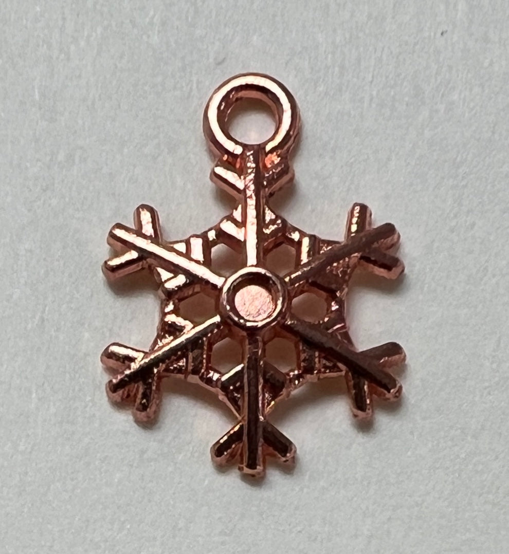 Small Metal Snowflake Charms