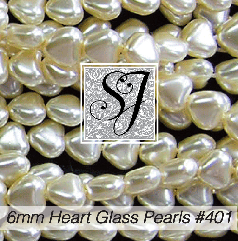 Heart Glass Pearls - Beads