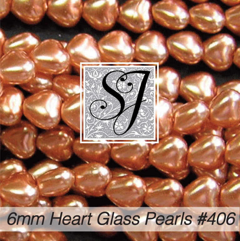 Heart Glass Pearls - Beads