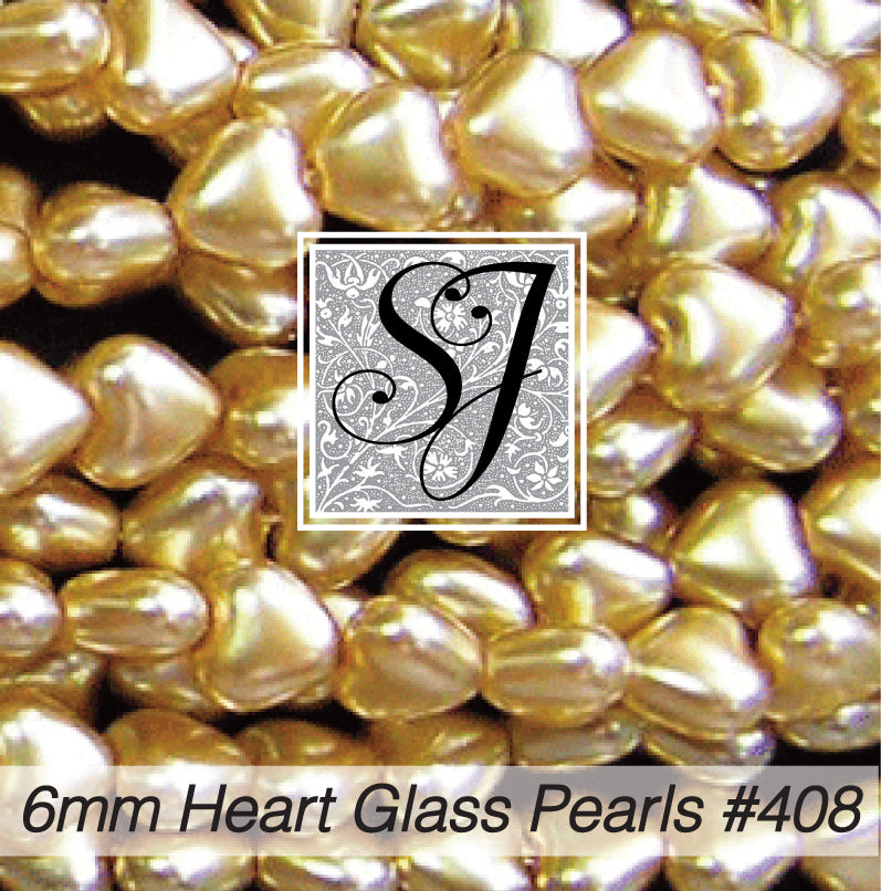 Heart Glass Pearls - Beads