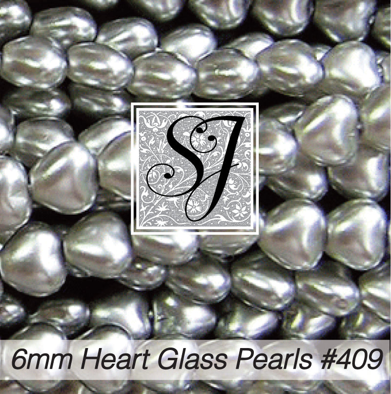 Heart Glass Pearls - Beads