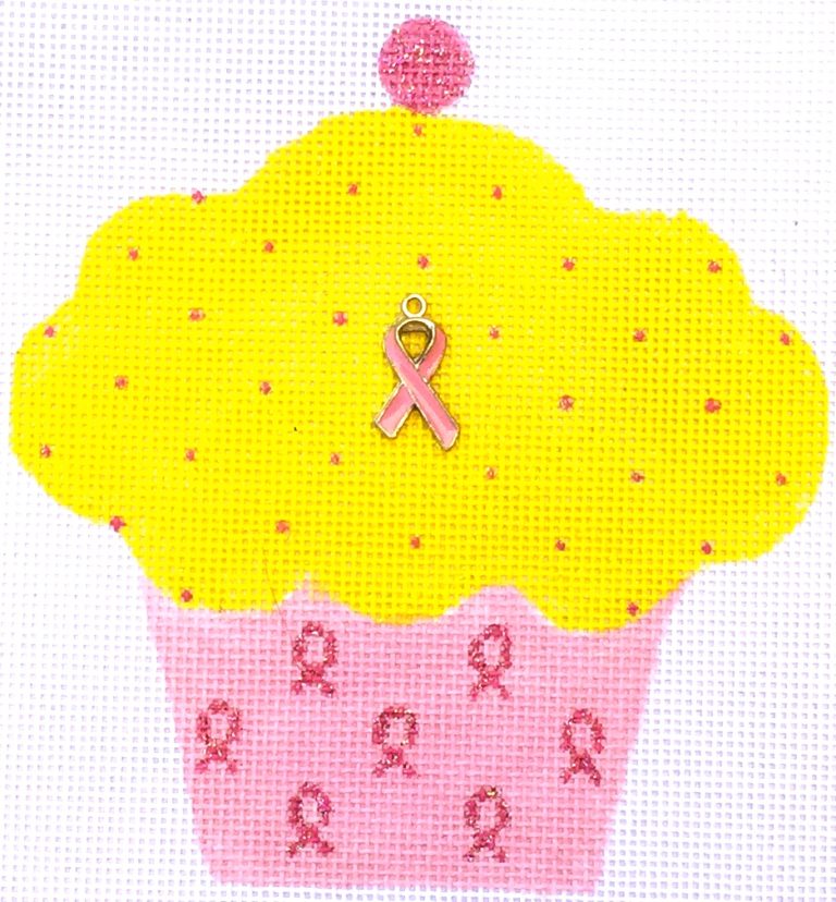 HB-710 - Cupcake - Pink Ribbon Yellow