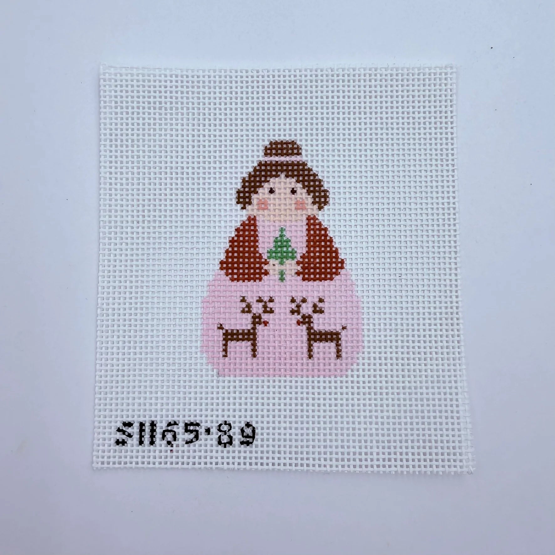 S-I-165-89 - Reindeer Angel Stitch it