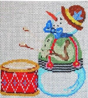 7520 - Ornament - Snowman Playing the Drums