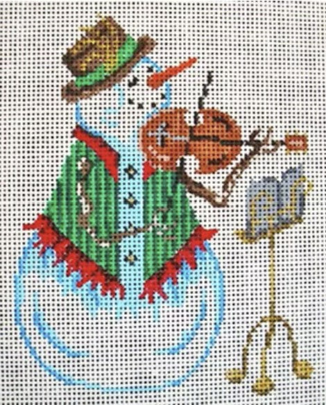 7522 - Ornament - Snowman Playing the Violin