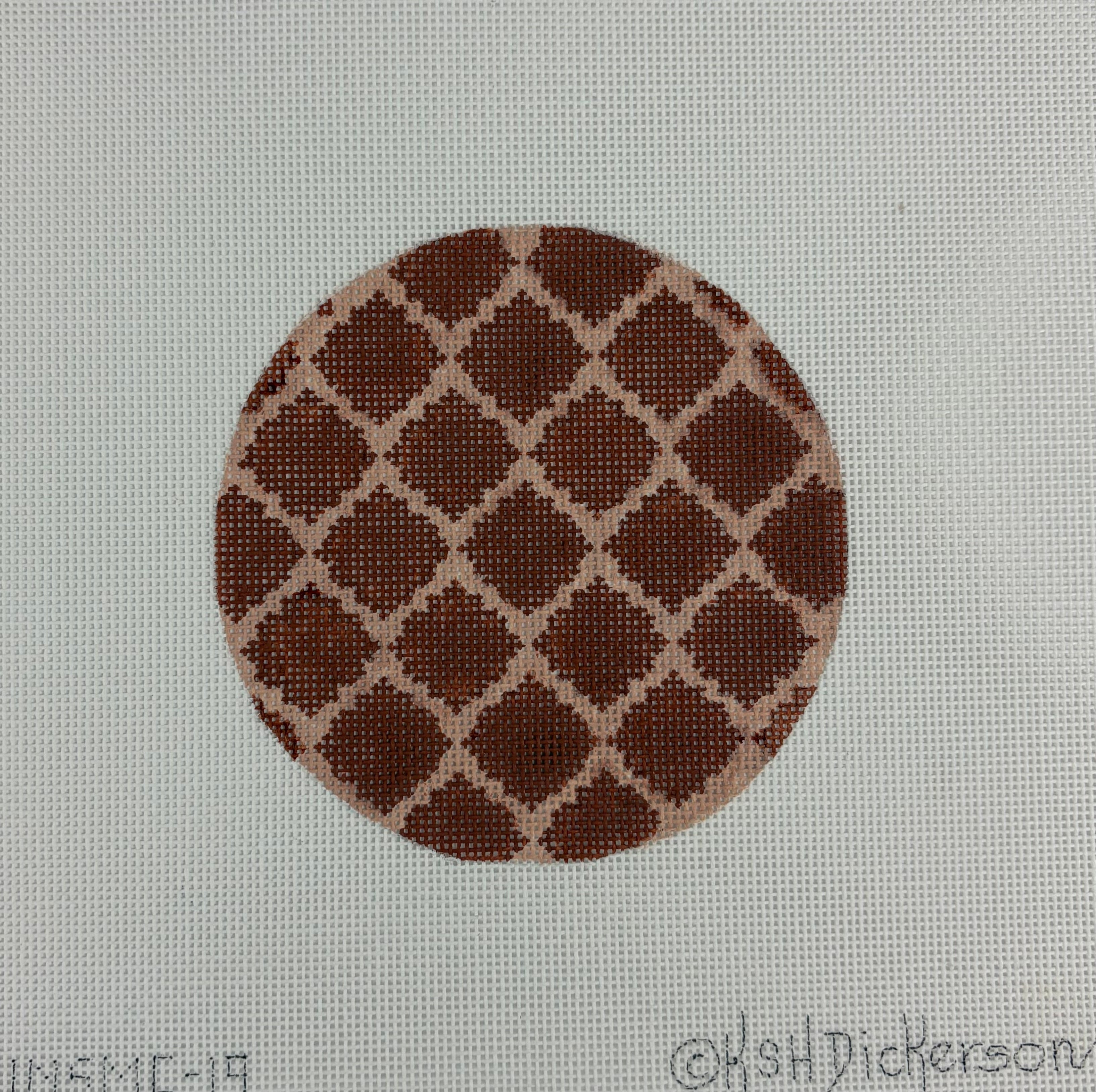 INSMC-19 - Quatrefoild - brown on tan