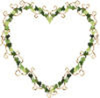 ND809  - Ivy Wedding Heart Ring Pillow