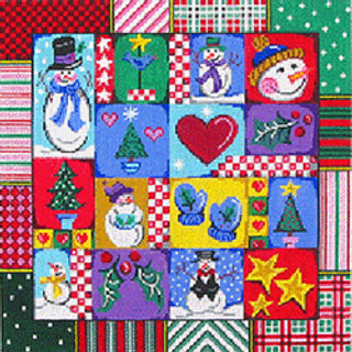 8110 - Patchwork Squares with Snowmen