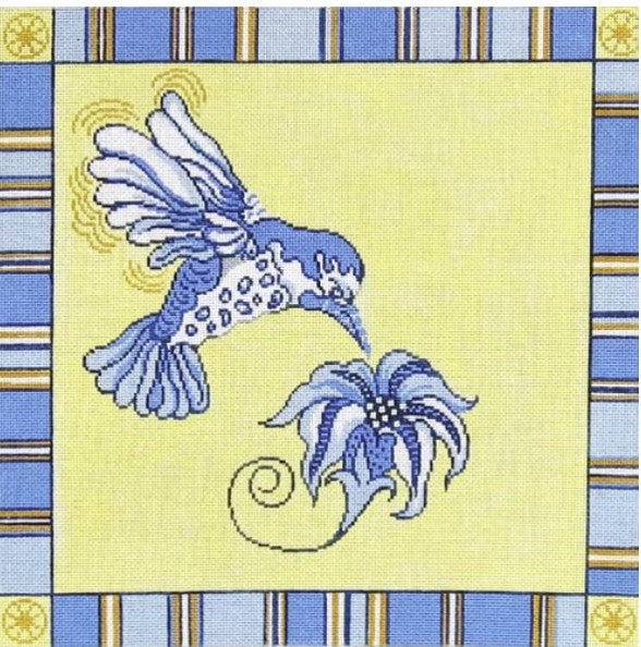 8395 - Blue and White Hummingbird