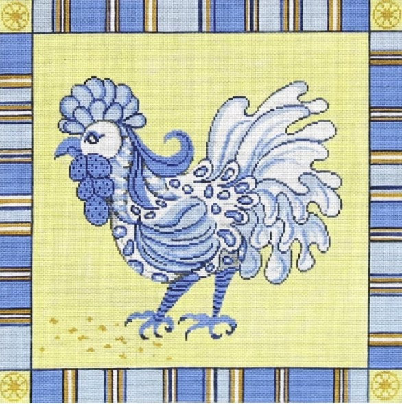 8396 - Blue and White Rooster