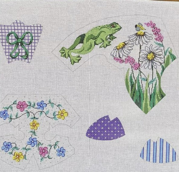 7370 -  3D Frog - Patchwork - "Austin"