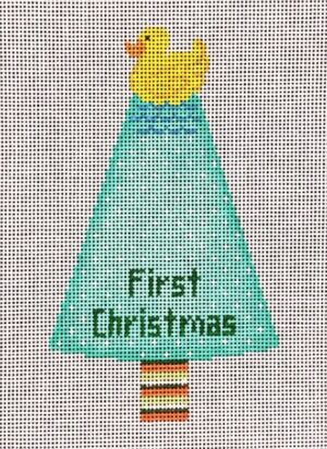 85029G - Ornament, Rubber Ducky First Christmas Green