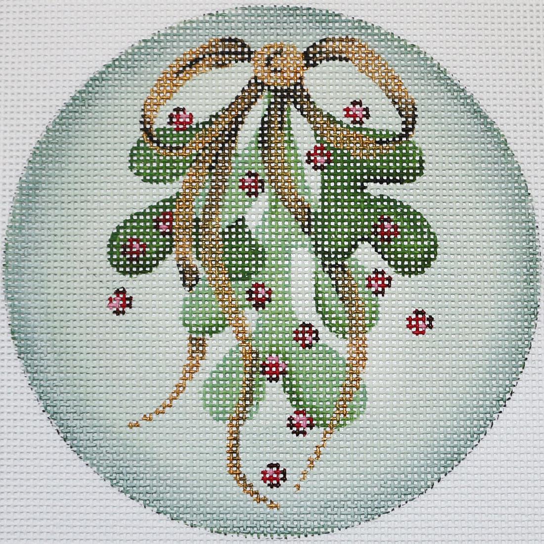 85052 - Ornament, Mistletoe Round