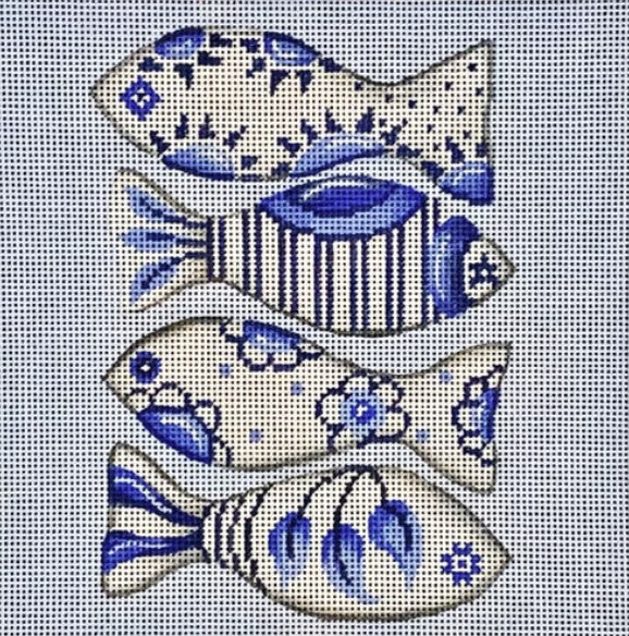 85066 - Blue and White China Fish