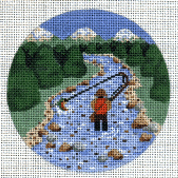 PP875AC - Sports Round: Fishing Scene