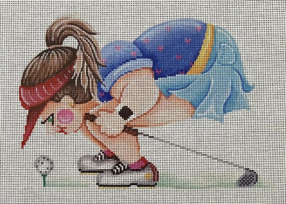 88622 - Lady Contemplating Golf