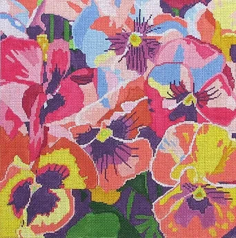 88A - Large Peach Pansies