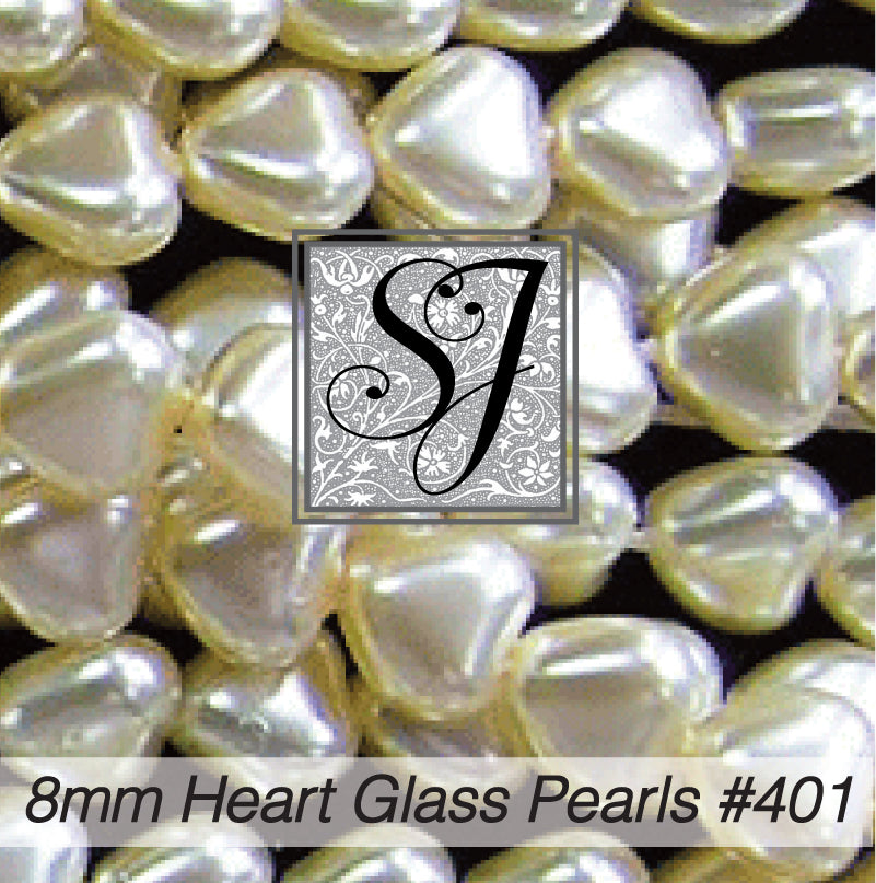 Heart Glass Pearls - Beads