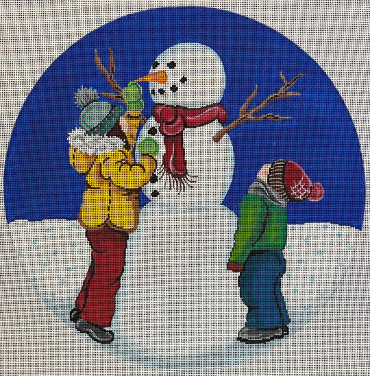 90105 - Building a Snowman, Small Round