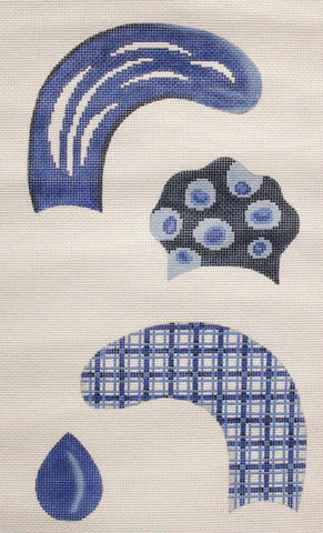 909 - Rooster, Blue/White "Robert"