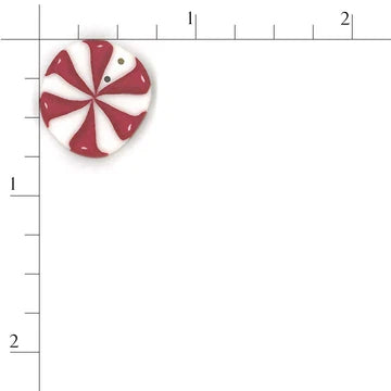 Large Peppermint Swirl Button