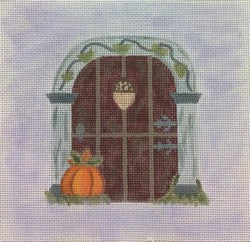 CAB917 - Fairie Door with Pumpkin