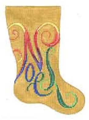 9404 -  Mini Sock - Noel on Gold