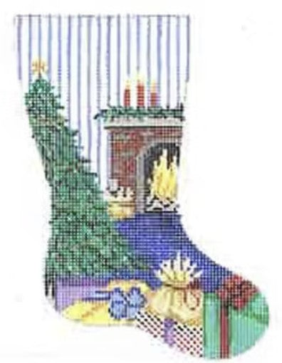 9413-  Mini Sock - Fireplace