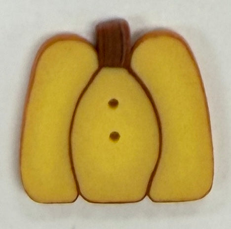 Small Yellow Pumpkin Button