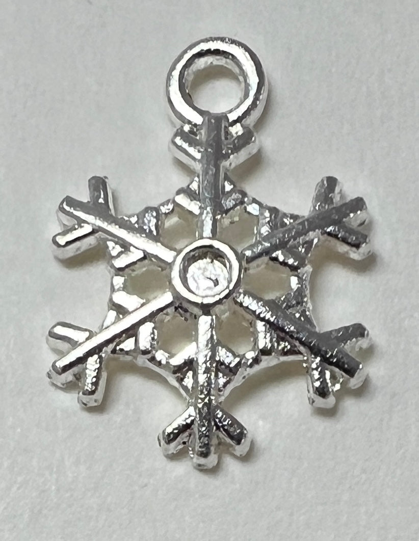 Small Metal Snowflake Charms