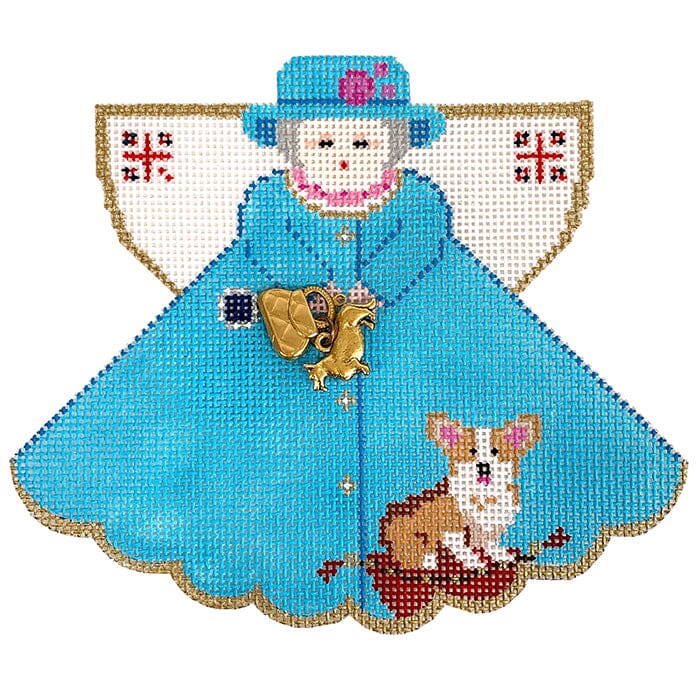 PP996LL - Angel: Queen and Her Corgi (Aqua)