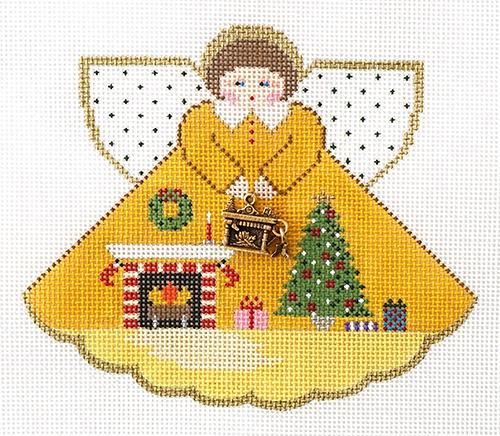 PP996FP - Angel: Christmas Fireplace (Gold)