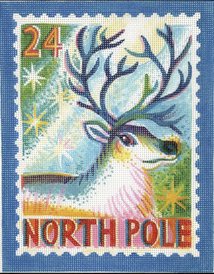AB-PL-06 - "North Pole" - Reindeer Stamp