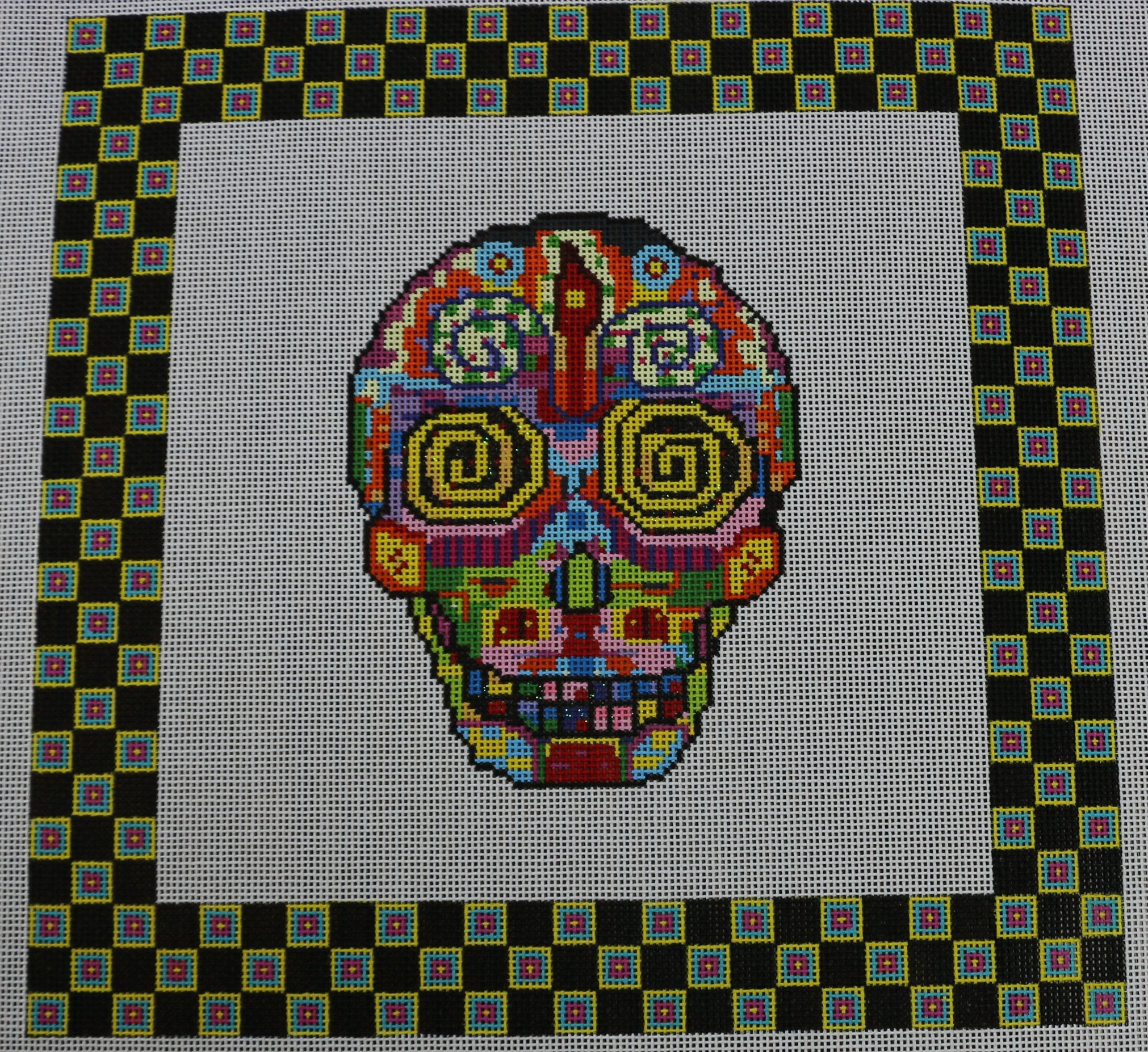 AB325A - Day of the Dead Skull #2 Larger with Border